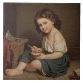 Menina Bonita Comendo Café Da Manhã (Vintage Art)