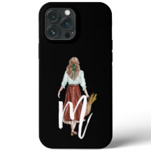 Menina bonito Caligrafia Legal inicial Na moda