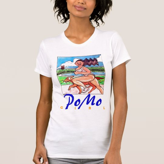 Menina & cão de PoMo Camiseta