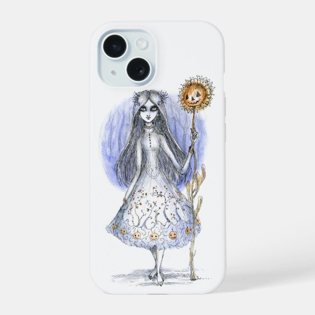 Menina com Flor de Halloween (Verso)