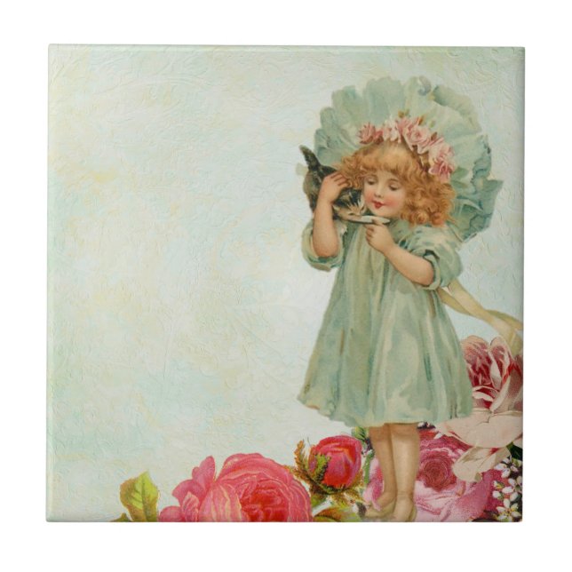 Menina com gatinho (Frente)