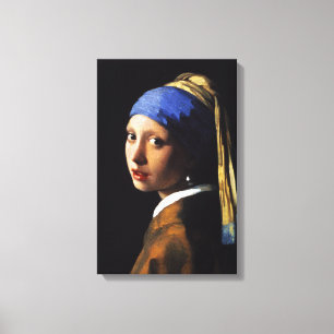 Menina com um envoltório das canvas do brinco da