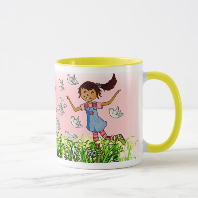 Menina conhecida personalizada neta na caneca do (Direita)