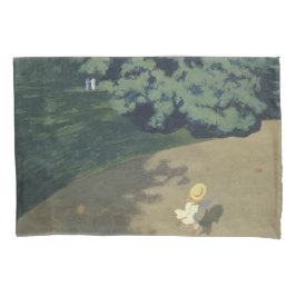 Menina correndo atrás de uma bola vermelha (infânc