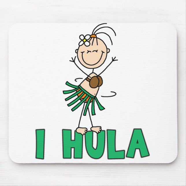 Menina da vara mim Hula Mousepad (Frente)