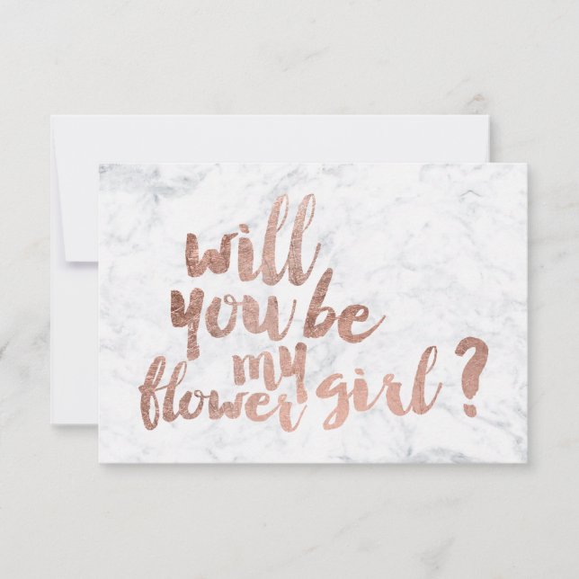 Menina das flores em mármore dourado rosa (Frente)