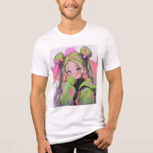 Menina de animação do Kawaii Pastel Splatter