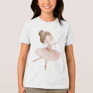 Menina de Aquarela Bailarina Floral Tutu Rosa Flor