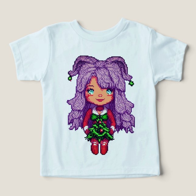 Menina de cabelo roxo (Design frontal)