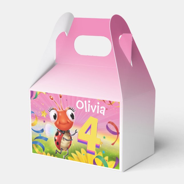 Menina de caixa de Festa de aniversário personaliz (Frente)