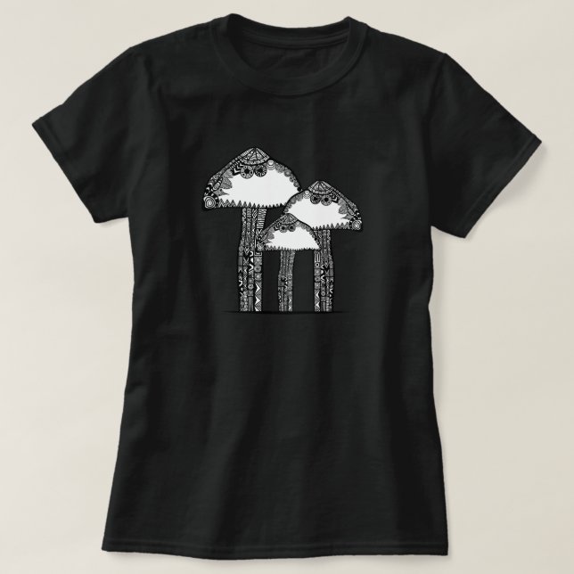 Menina de camiseta Mushroom (Frente do Design)