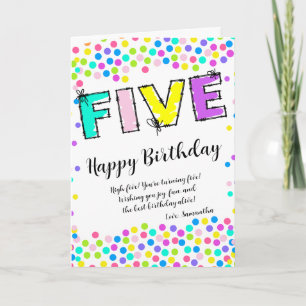 Menina de Cartão de Aniversário Feliz Personalizad