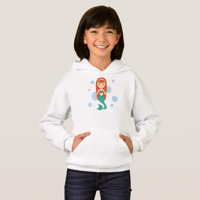 Menina de desenho animada princesa de sereia fofa (Frente Completa)
