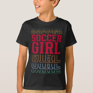 Menina de Futebol Camiseta Divertida com Texto em