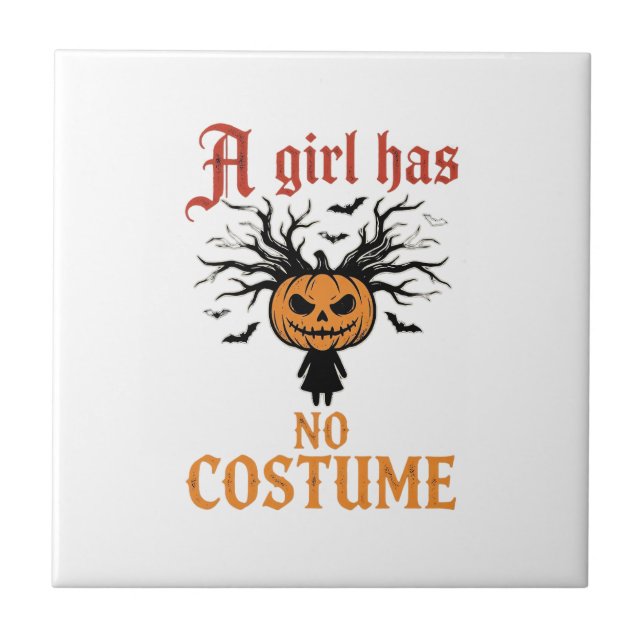 Menina de Halloween Não Tem Abóbora de Roupa (Frente)
