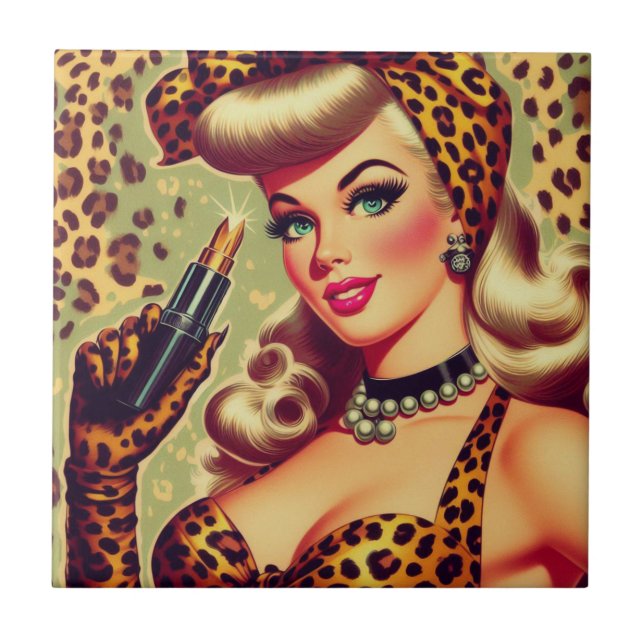 Menina de Impressão do Leopardo da Pintura (Frente)
