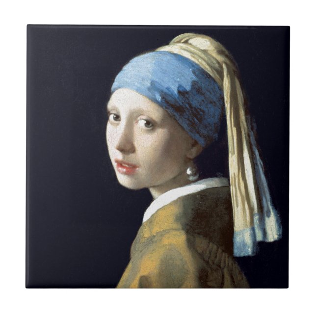 Menina de Johannes Vermeer com um brinco da pérola (Frente)