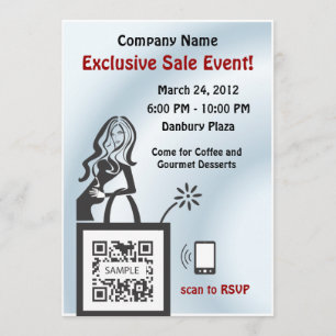 Menina de loja do modelo do convite