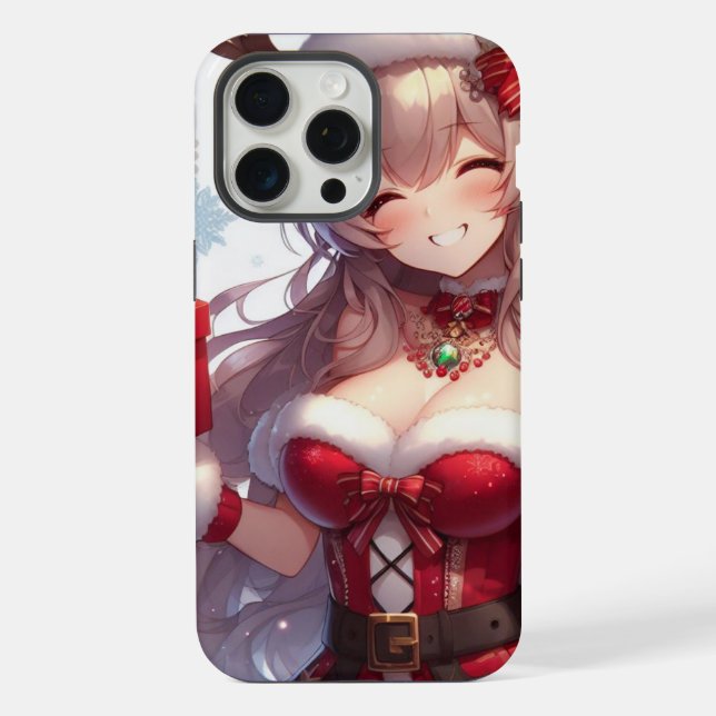 Menina de Natal de animação bonita (Verso)