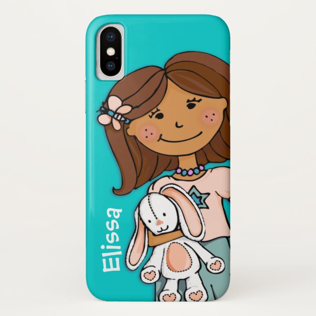 Menina de nome, putas aqua capas de iphone de pêss (Verso)