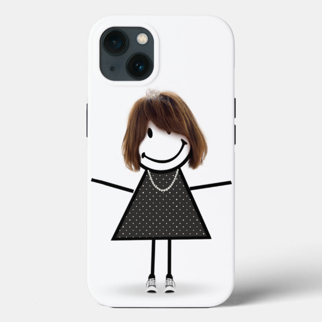 Menina de Pau com Tenis e Cabelo (Verso)