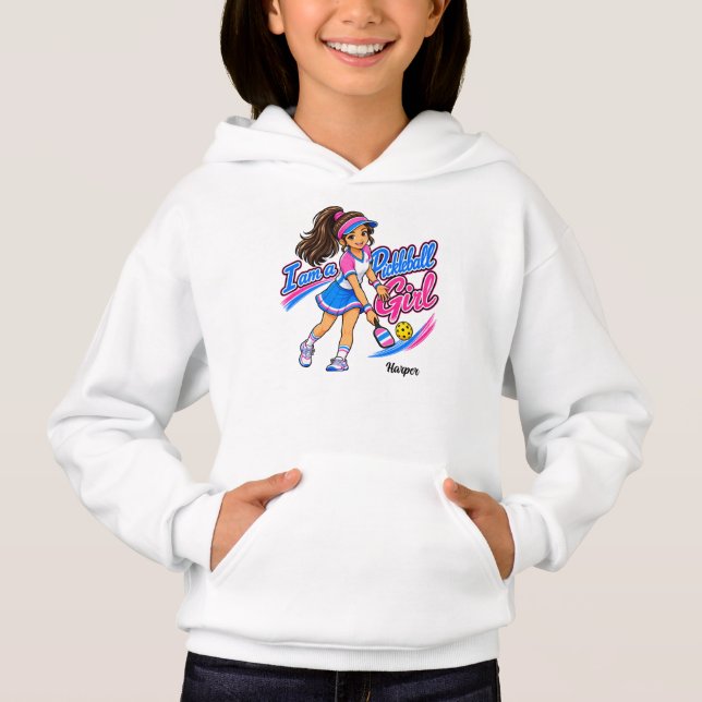 Menina de Pickleball Personalizada Fofa  (Frente)