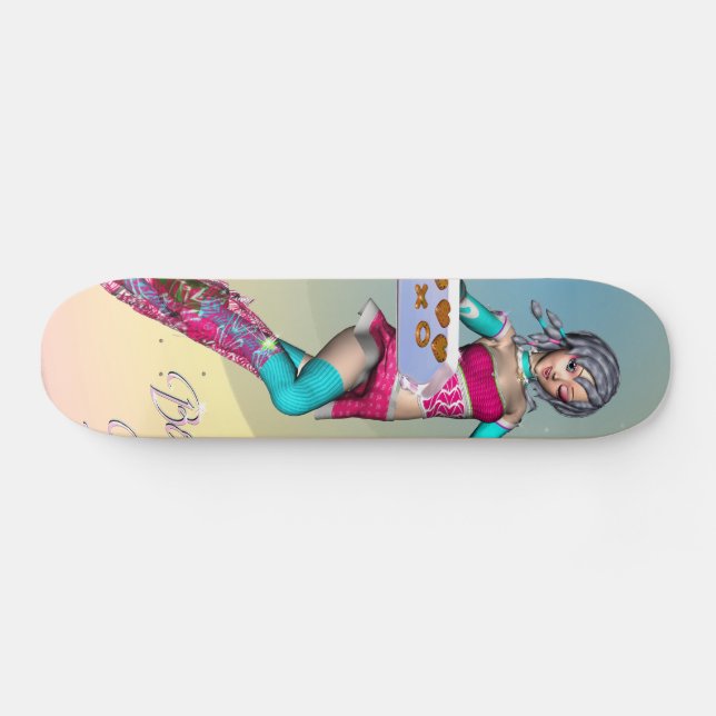 Menina de Anime no skate, skate de Menina de Anime