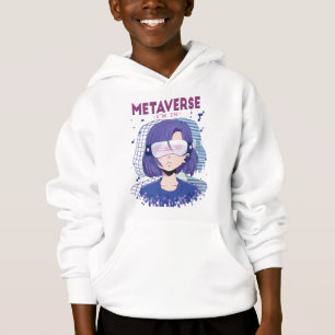 Menina do anime óculos de realidade virtual Moleto