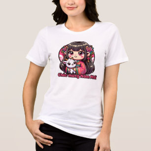 Menina do Ano Novo Vietnamita & Cabra