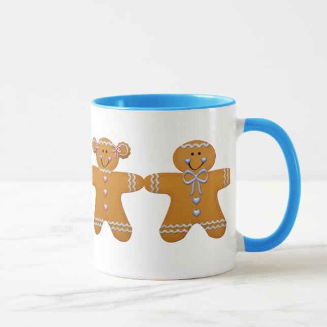 Menina do pão-de-espécie & caneca do menino (Direita)