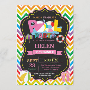 Menina do respingo de Splish do verão do convite