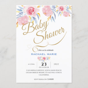 Menina dos convites para o chá de bebê do Elegan