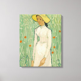 Menina em Branco Impressão em Tela Van Gogh