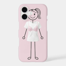 Menina em forma de palito vestindo sutiã com laço 