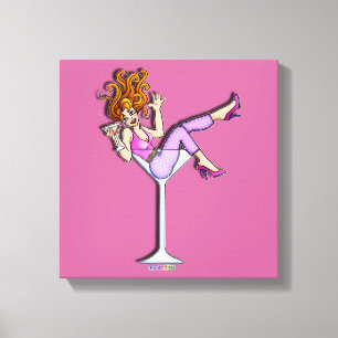 MENINA em umas canvas DE VIDRO da galeria de