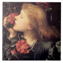 Menina Escolhendo uma Flor Bonita (por G.F. Watts)