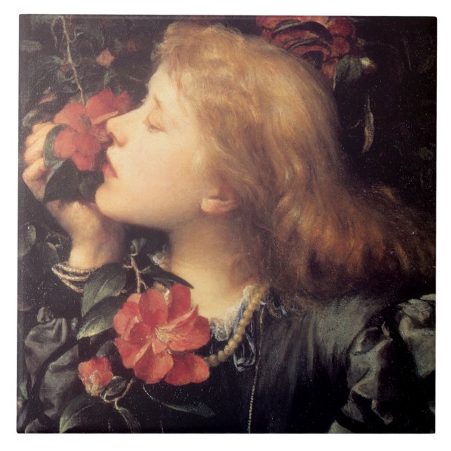 Menina Escolhendo uma Flor Bonita (por G.F. Watts) (Frente)