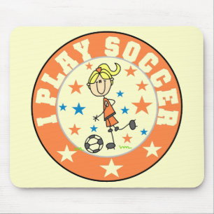 Menina eu jogo o futebol Mousepad