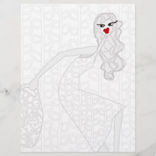 Menina Feliz Dançando Folheto de Colorir Papel