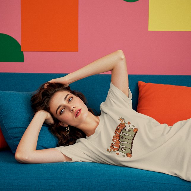 Menina Flor - Tipografia Floral Retro (Criador carregado)