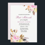 Menina Floral Cor-de-Rosa Bat Mitzvah Convite<br><div class="desc">Bat Mitzvah,  Garota Floral Cor-de-Rosa Doce,  Convocação Belamente Pintada design Floral Buquê Floral,  floral rústico Ver o nosso conjunto de correspondência acima do Design,  cortesia de: https://www.etsy.com/shop/SmallHouseBigPony</div>