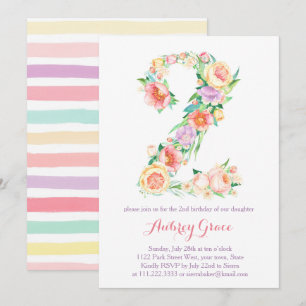 Menina fresca do convite de aniversário do