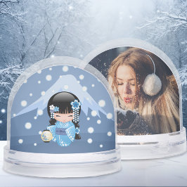Menina Geisha de Inverno Foto Personalizada Globo 