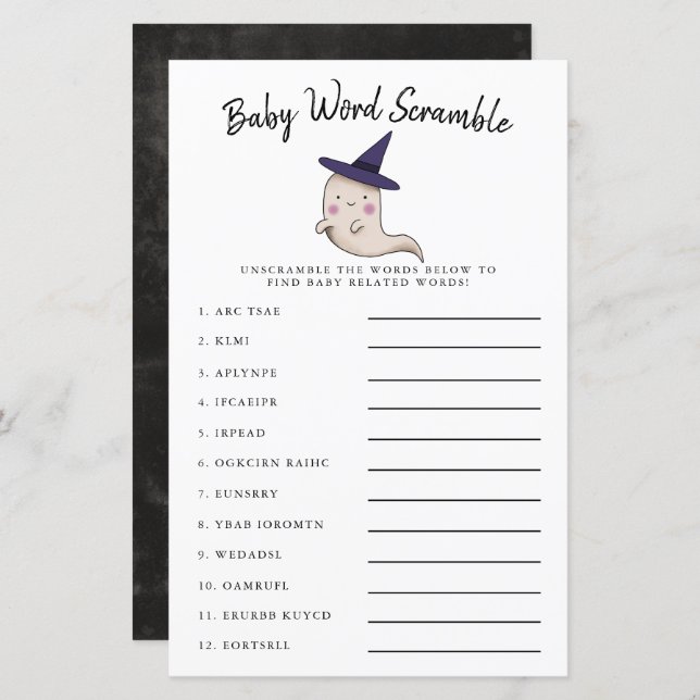 Menina Ghost Namorada Jogo de Palavras (Frente/Verso)