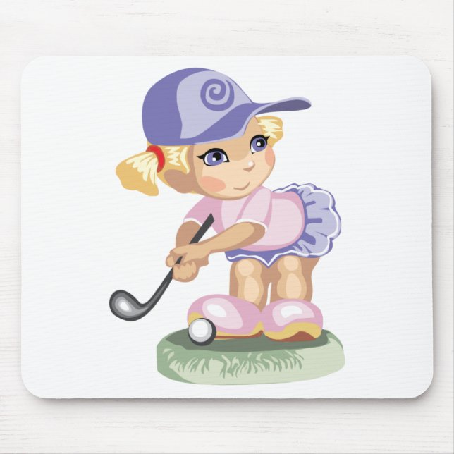 Menina Golfing Mousepad (Frente)