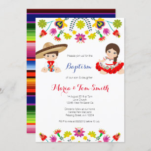 Menina Irmãos A Festejar Convite Para O Batismo