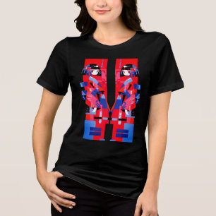 Menina Japonesa Abstrata Moderna – Kimono Geométri