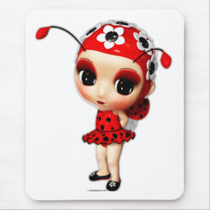 Menina Ladybug Mousepad