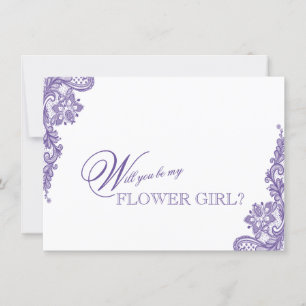 Menina Moderna de Flor de Casamento Ultra Violeta