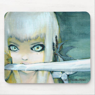 Menina Mousepad de Ninja do cardo de leite